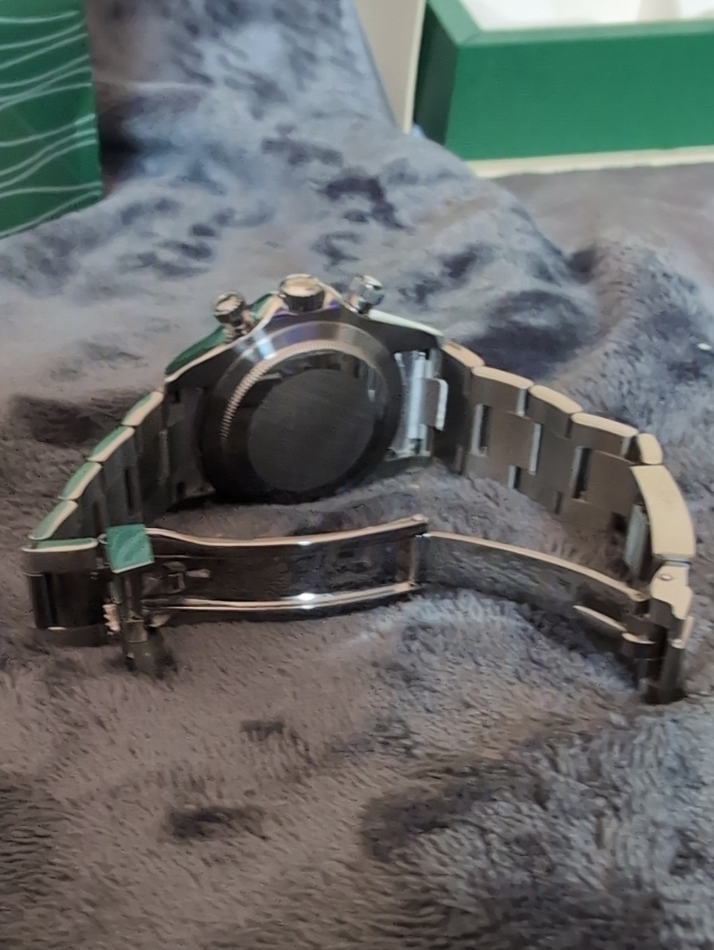 Rolex Silver Bracelet Watch with Black Dial ( Refurbished ) - Picture 6 of 12